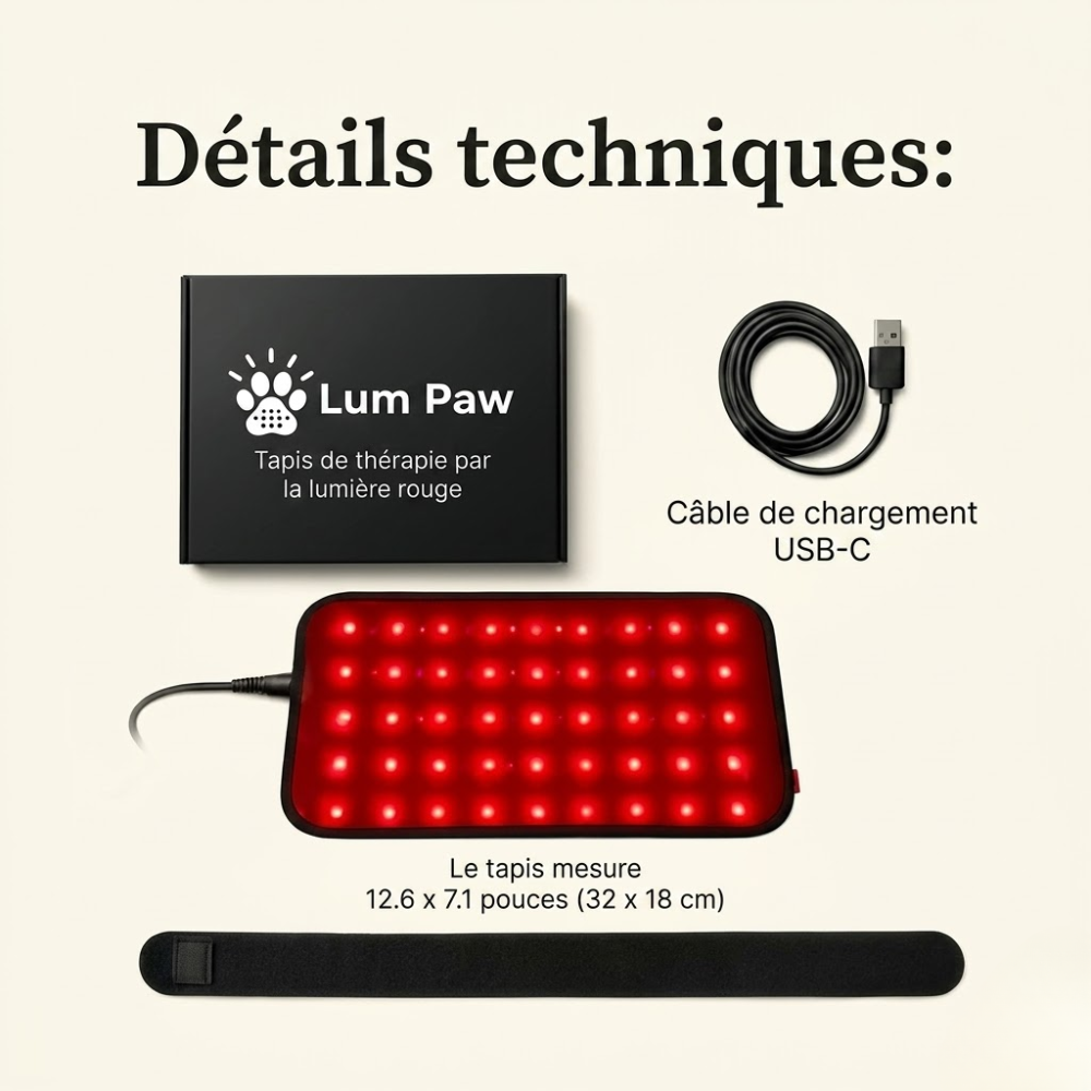 Lum Paw Coussin de Luminothérapie Rouge